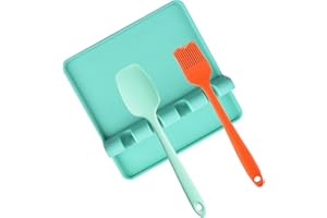 Kitchen utensil rack, silicone cutlery tray, multi-spoon stand that can drip water, silicone stove spoon stand, suitable for 