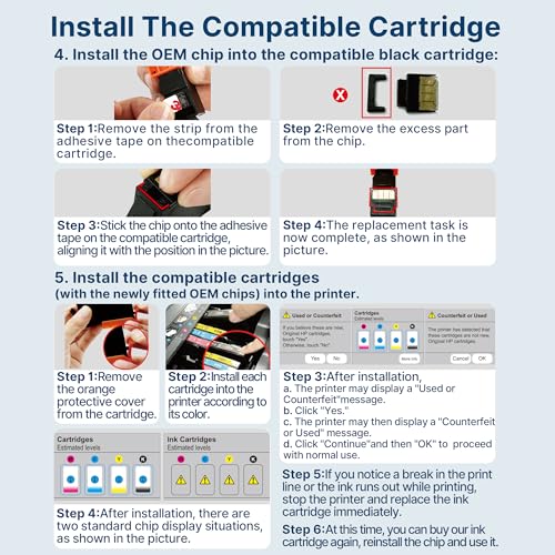 Washope 924e 924XL with Chip Replacement Ink Cartridges for HP 924 924e 924XL Compatible Cartridges for HP OfficeJet Pro 8122e 8120e 8132e 8128 8120 8132 8133 8134 8135 8125e 8138e (Pack of 4)