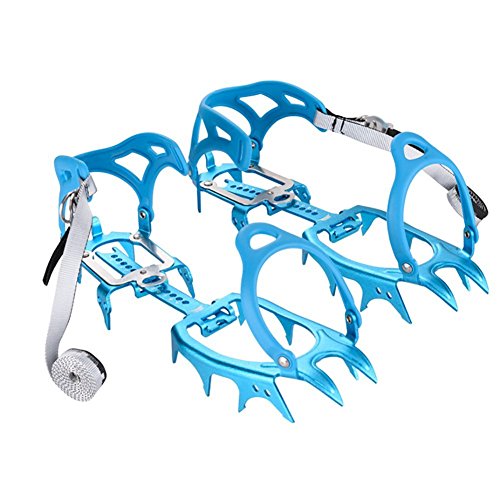 BRS Professional Outdoor Climbing Non - Slip Adjustable Aluminum Crampons (Blue)