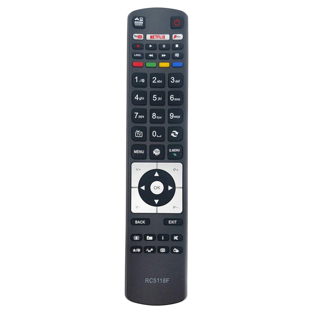 VINABTY RC5118F 30097882 Replacement Remote Control for Hitachi Digihome Alba Polaroid FINLUX Bush Smart TV 42HYT42U 32HE1510B 50HYT62UH 32HE1510W 50HYT62UH
