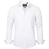 Scotch & Soda Men's Modern Fit Stretch Dress Shirt - Slim Silhouette for Business, Formal Events, Office & Casual Wear