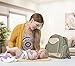 HARFING Waterproof Insulated Diaper Bag Backpack with Changing Pad & Stroller Straps, Large Capacity, Lightweight Travel Baby Gear Nappy Organizer for Mom & Dad,Matcha Green