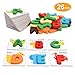 Alphabet Flash Cards, XREXS Toddler ABC Letters Learning Cards, Wooden Alphabet Letters Puzzle Educational Learning Toy for Kids Preschool Kindergarten