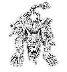GT Graphics Cerberus - 3" Vinyl Sticker - for Car