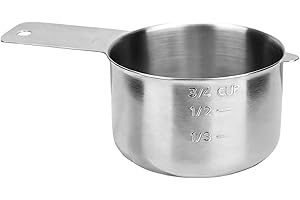 3/4 Cup Measuring Cup, Stainless Steel Measure Cups Metal Scoop Jug for Kitchen Cooking Baking Coffee Dry & Liquid Ingredient