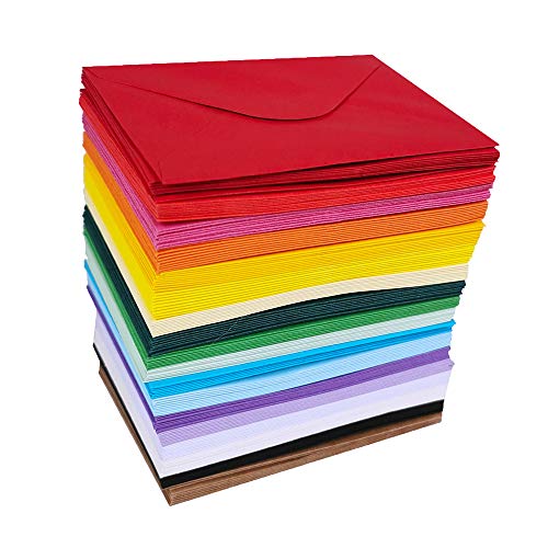Pack De 18 Sobres De Colores - Tamaño 16.5x11 Cm, Papel De 250g, Ideal Para Invitaciones, Cartas Y Eventos Especiales