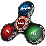 Fidget Tri Spinner Toy with Roulette Design by nJoy – EDC Anti Fidget Hand Spinner with Hybrid Ceramic Bearing- Best New Gadget 2017 for Anxiety and Stress Relief - Black