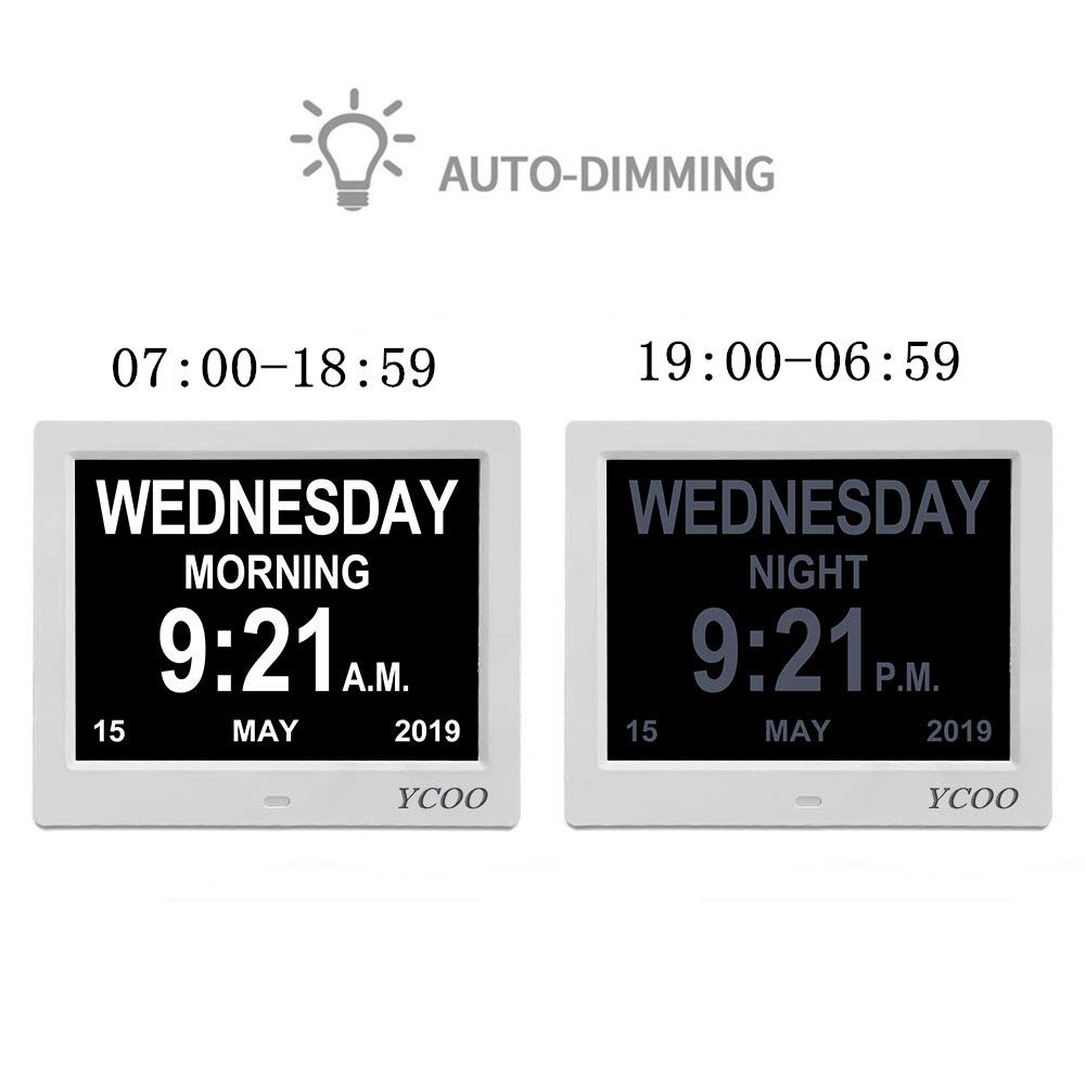 [Newest Version] Large Digital Clock Memory Loss Day Clock Digital