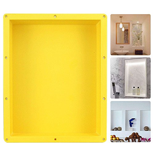 image for Suteck 16″ x 20″ Yellow Rectangle Shower Niche - Single Shelf Show