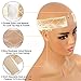 VTAOZI Lace Wig Grip Band New Velvet Adjustable Wig Comfort Band Non Slip Elastic Wig Grip Headband with Lace Part for Women (Beige)
