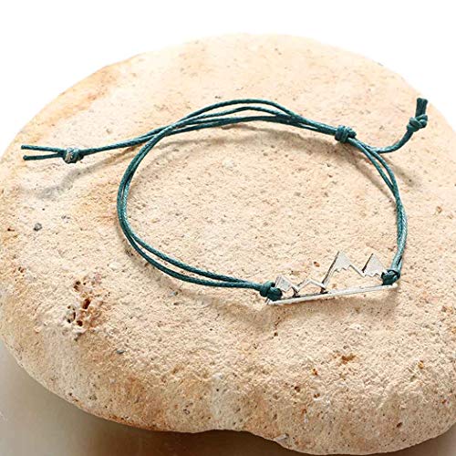 Yalice Boho Anklets with Mountain Compass Rope Ankle Bracelet Beach Foot Chain for Women and Girls