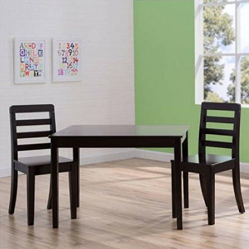 Delta Children Gateway Table and 2 Chairs Set (Dark Chocolate)