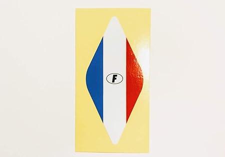 Amazon ルノーカングー向け フロントエンブレムステッカー トリコロール ステッカー デカール 車 バイク