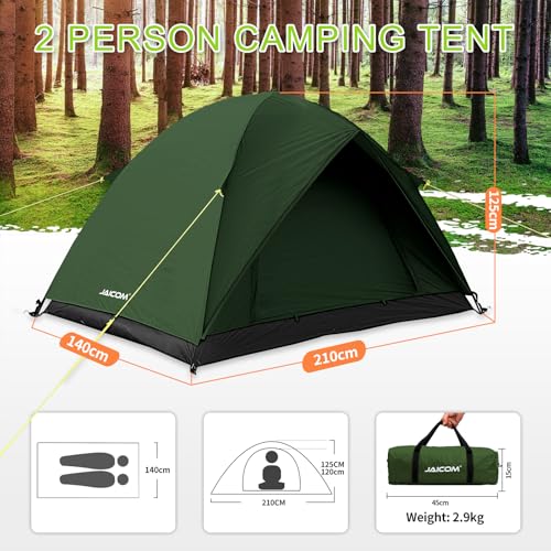 JAICOM Camping Tent, Ultralight 3-4 Seasons Tent, Anti UV and Waterproof, Double Door Ventilation, Easy to Install, Ideal for Camping, Backpacking, Holiday Activities and Families
