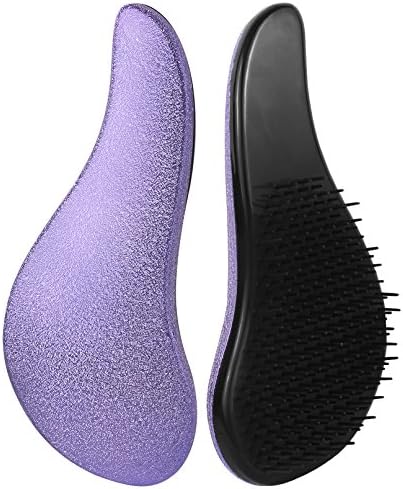 Detangler Hair Brush for Women, Girls, Men and Boys-Use as Comb or Hair Brush-Use in Thin, Thick, Curly, Straight, Wet, Dry Hair(Purple)