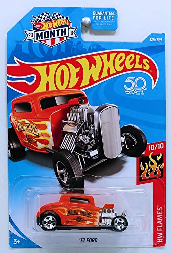 Hot Wheels 2018 50th Anniversary HW Flames '32 Ford 129/365, Orange