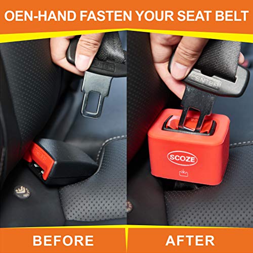2 Pack Car Seat Belt Buckle Holder Cover Keep Seatbelt Receiver Upright, Silicone Buckle Holder for Easy Buckle Booster Seat Fit for Most Vehicles