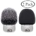 2 Pack Professional Microphone Furry Windscreen Muff Wind Cover with Foam Microphone Windscreen for Blue Yeti