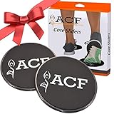 2 Core Sliders Gliding Discs for Exercise on Amazon - Dual Sided for Use on Carpet or Hardwood Floors - Very Effective Core Trainer and Abdominal Exercise Equipment