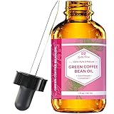 #1 TRUSTED Green Coffee Bean Oil by Leven Rose - 100 % Natural Pure Cold Pressed Unrefined Coffeebean Oil For Around Eyes, Face, Nails, Skin, And Hair- 1 oz Bottle (1 ounce)