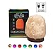 ESOW USB Salt Lamp Mini with Wooden Base Multi Color Changing Small Air Purifier about 5 Inches 1.5 lbs No Installation Required Great Decor For Office Home Hotel Yoga, Relieves Anxiety and Relaxing