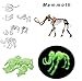 5 Pack - 3D Glowing Dinosaur Fossil Puzzles - Glow in The Dark Dino Skeleton Model Toys - Kids Archaeology Kits Party Favors (10-Inches)