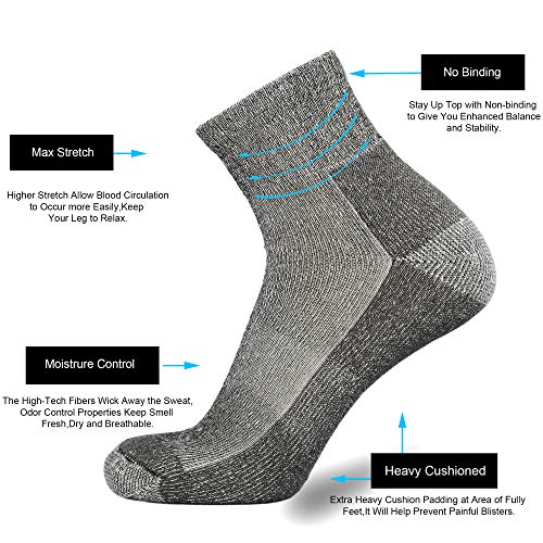 Ortis Merino Wool Moisture Wicking Outdoor Hiking Cushion Low Cut Socks