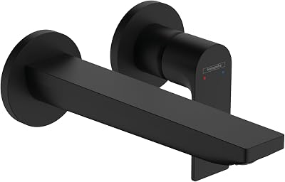 Hansgrohe Rebris E Basin Mixer Tap Concealed Wall Mount 20cm Matt Black