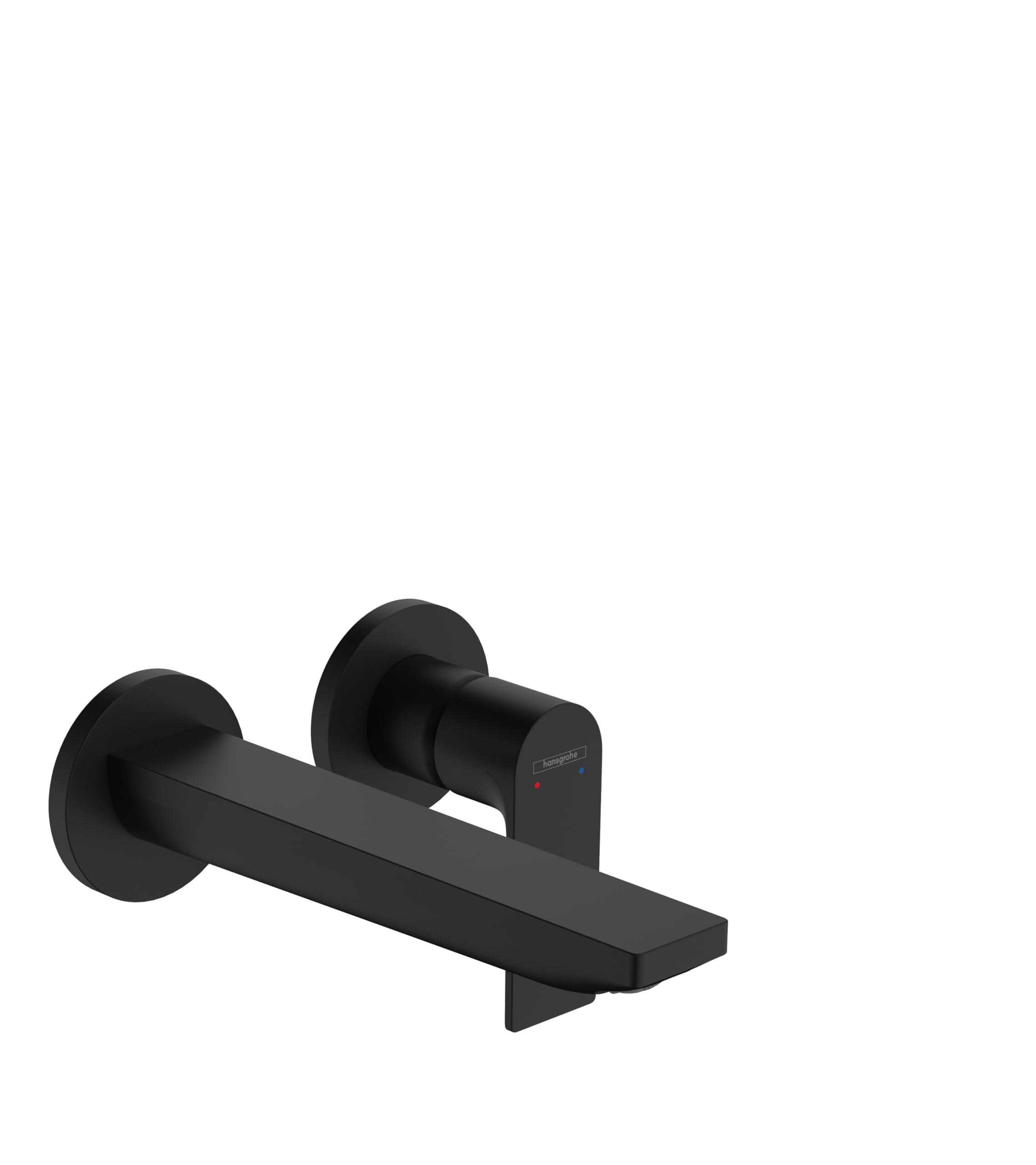 Hansgrohe Rebris E Basin Mixer Tap for Concealed Installation Wall-Mounted with Spout 20 cm, Matt Black, 72568670