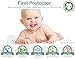 First Protector ORGANIC Cotton Crib Mattress Protector - 100% Waterproof, Hypoallergenic - Premium Fitted Organic Cotton/ Washer/Dryer Friendly
