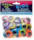 Paste On Wiggle Eyes 20mm 50/Pkg-Black on Neon