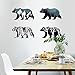 MLM Snow Mountain Forest Silhouette Polar Bear Wall Sticker Animal Wall Decal for Living Room Porch Children Bedroom Study Classroom Nursery Kids Room Décor (Bear)