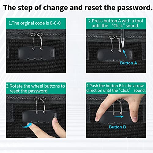 File Box with Lock Fireproof Document Box with Lid Handles Collapsible
