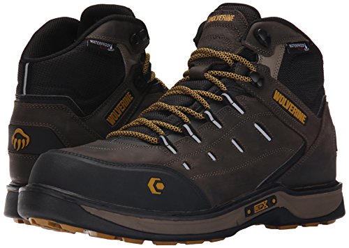 Wolverine Men's Edge LX Nano Toe Work Boot, Taupe/Yellow, 10 W US