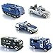 BOHS (Pack of 5 ) Mini Police SWAT Vehicles - Die-cast Metal Miniature Model - Car,Tow Truck,Armored Vehicle,Prison Van,Command Center (with Prison Van)
