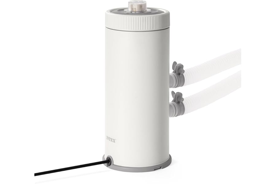 INTEX C1000 Cartridge Filter Pump for AGP: 1000 GPH Pump Flow Rate - Cartridge Gauge Indicator - HydroAeration Technology - Includes Type A Filter Cartridge - Turnover Rate/System Flow 750 GPH