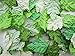 100 pcs Patch Mlberry Paper Leaves 37x23 mm Mulberry Paper Pine Leaves Scrapbooking Wedding DIY Craft Supplies Card, Artificial Leave (Mixed Green)