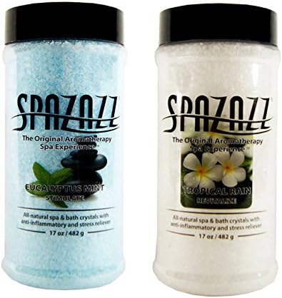 Spazazz Aromatherapy Spa and Bath Crystals 2PK - Eucalyptus Mint/Tropical Rain