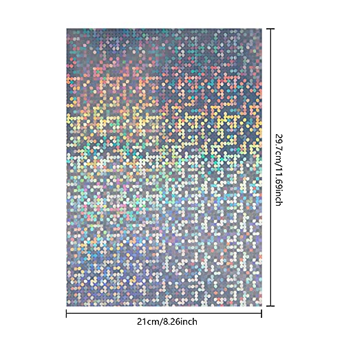 Wehhbtye 24 Sheets Holographic Printable Vinyl Sticker Paper-A4(8.27"11 ...