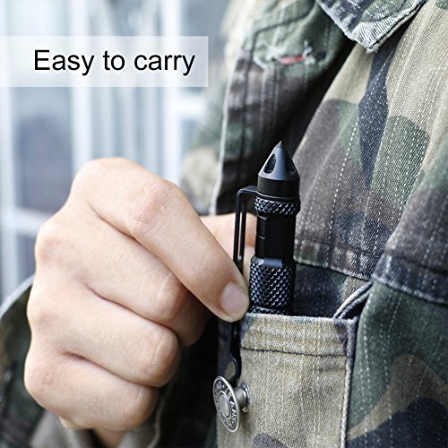 Tactical Pen, EDC Self Defense Weapon Pen + Solid Alloy Glass Breaker, Used in Police and Military Gear, Industry Best Defensive Ballpoint Pens with Free Gift Box and 2nd ink refill - Thumbnail 4