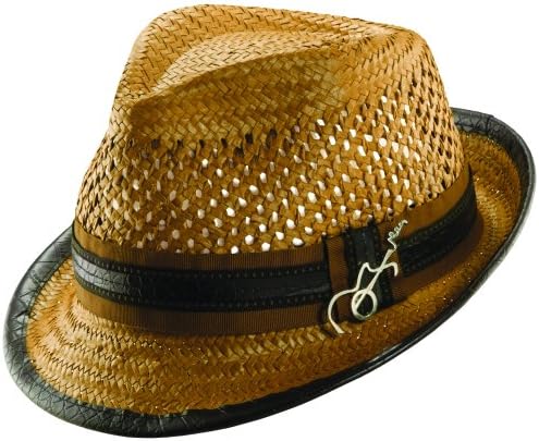 Dorfman Pacific Toyo Carlos Santana Guitar Pin Fedora Hat (Honey, Size S/M)