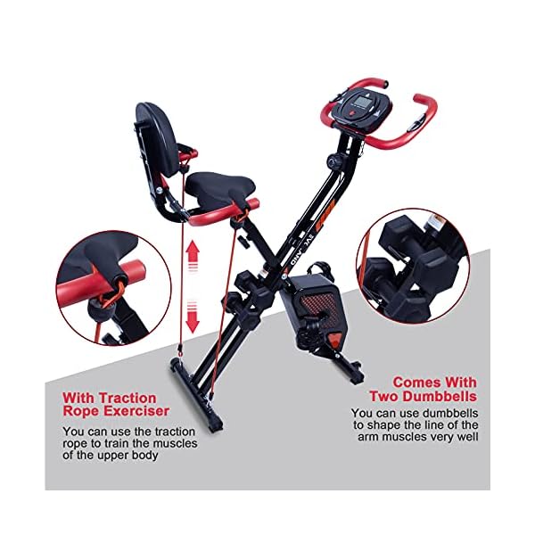 Mini Exercise Bike Pedal Exerciser Resistance Cycle Indoor Gym Black