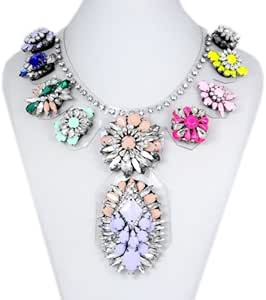 necklace swarovski statement rainbow crystal