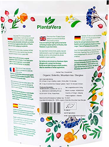 Planta Vera Organic Bergtee BIO Sideritis Eisenkraut Lose lose Kräutertee 300G – Bild 6
