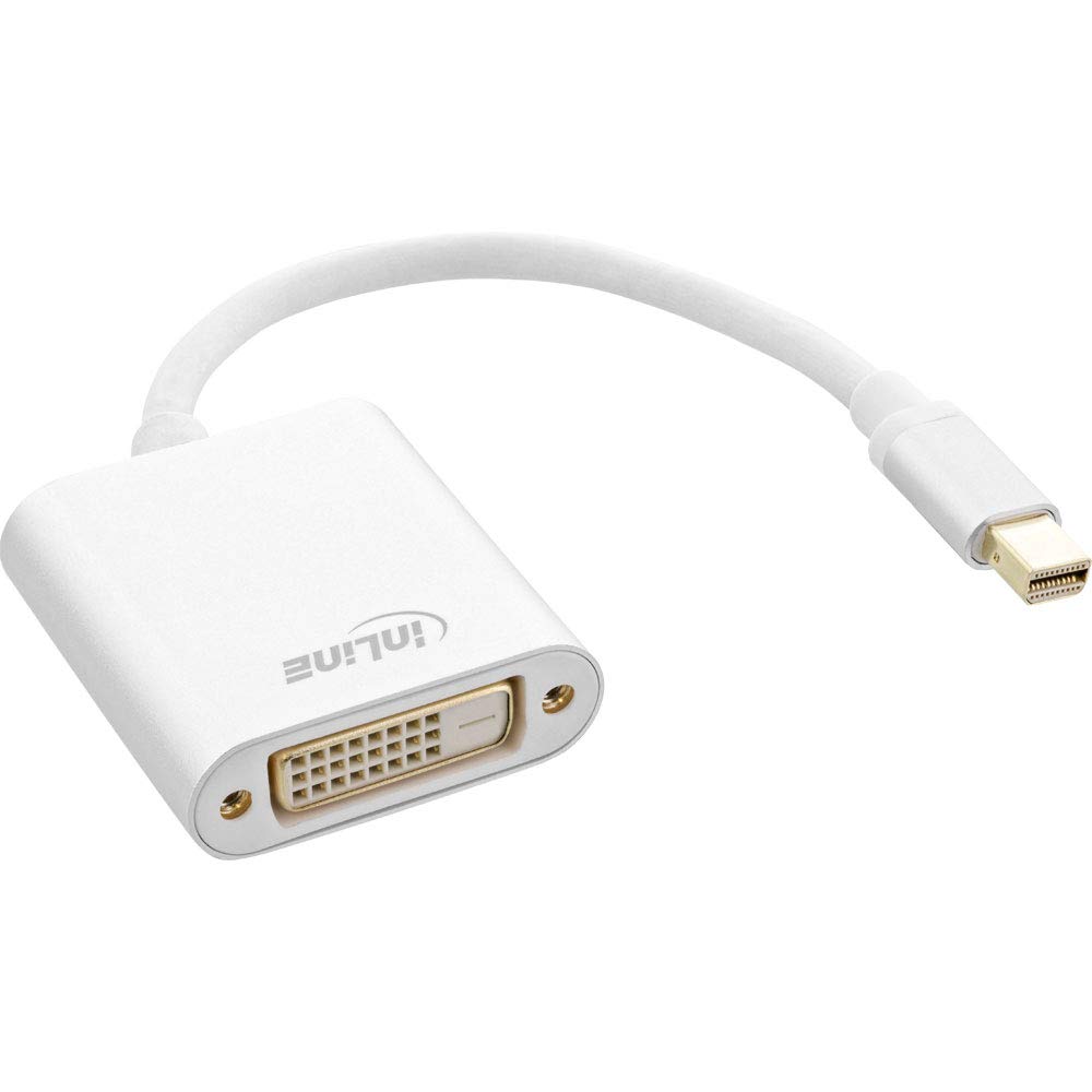 InLine® Mini DisplayPort to DVI Adapter Aluminium White 0.15 m