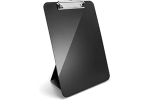 Officemate Free Standing Clipboard with Easel Back, Lightweight Portable Writing Foldable Clipboard for School, Office, Home,