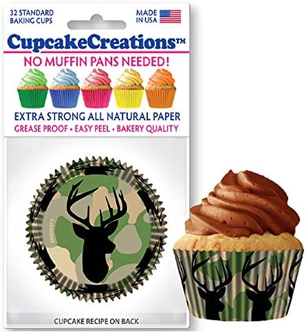 Deer & Camo Baking Cup Liners, 32 Count by Cupcake Creations