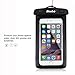 Becko Black Waterproof Case Touch Responsive Front and Back, Universal Waterproof Wallet, Dry Bag, Pouch for 4.7