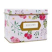 Jot & Mark Decorative Tin for Recipe Cards | Holds Hundreds of 4" x 6" Cards