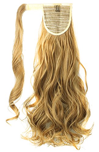 18" Wavy Curly Wrap Around Ponytail Extension for Woman Synthetic Hair Extension